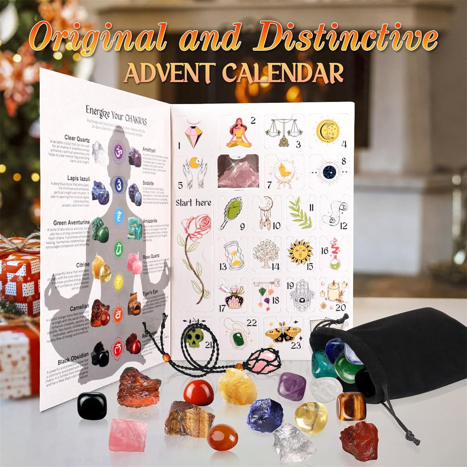 Advent Calendar Gift - 24 Days Christmas Countdown Calendar Natural