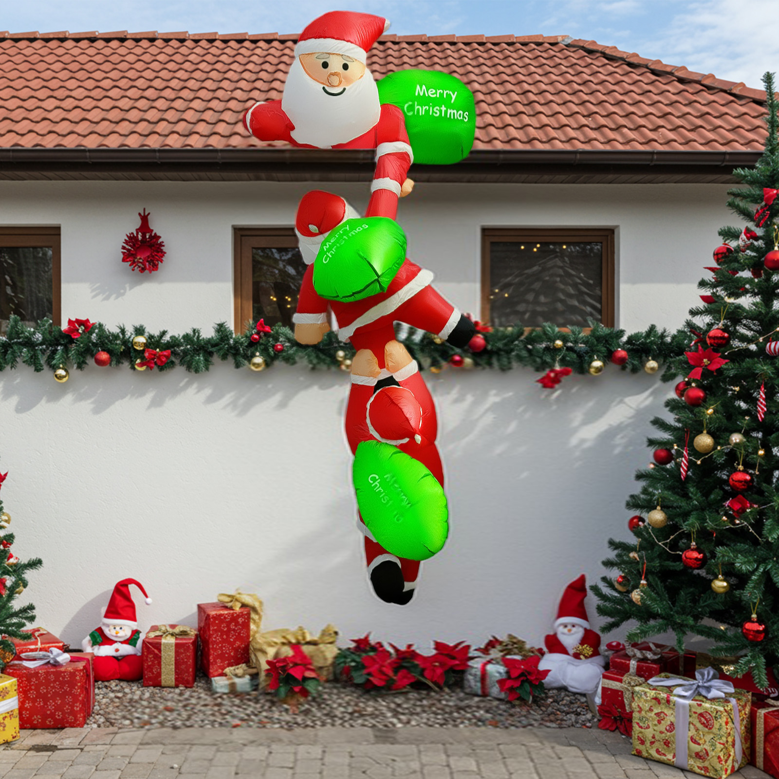 Christmas Lights Outdoor - 8FT Christmas Inflatable Outdoor Decoration With