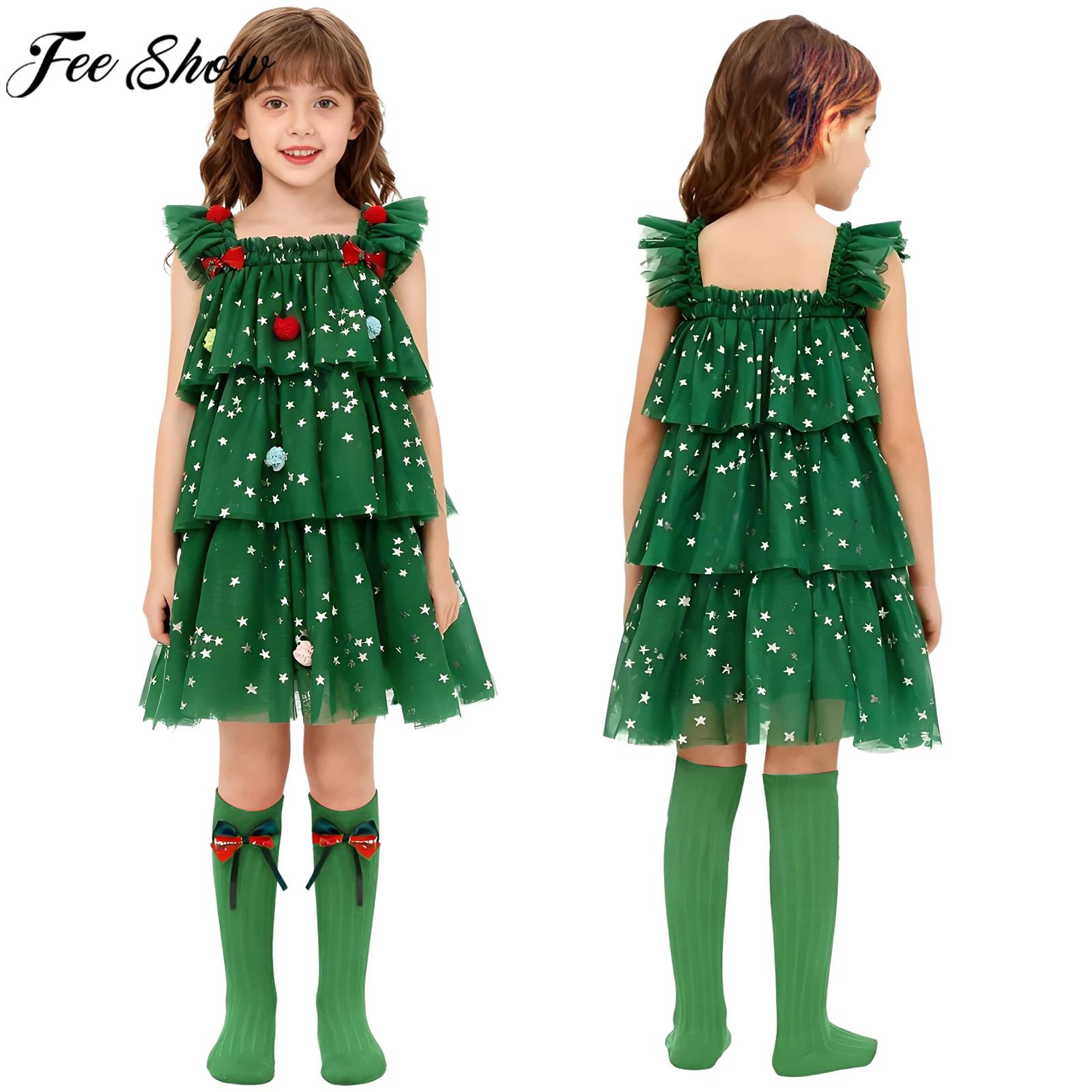 Elf Costume Christmas - Toddler Girls Christmas Tree Elf Cosplay