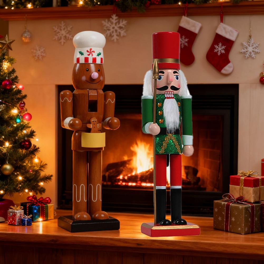 Nutcracker Figurine - Christmas Tree Decorations Wood Nutcracker Decoration