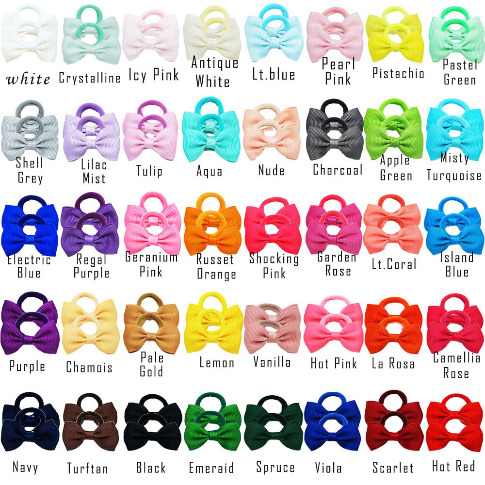 40/60/80 Baby Girls Hair Ties  – Ribbon Bow Gift recenzja i cena