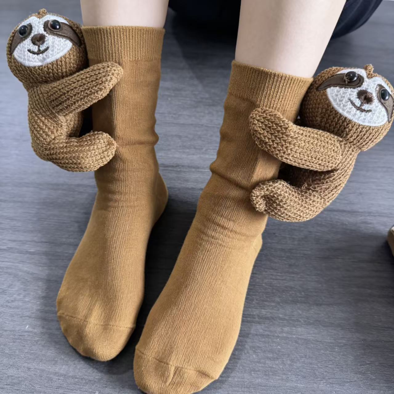 3D Knit Animal Sloth Socks for – Christmas Stocking Hanging recenzja i cena