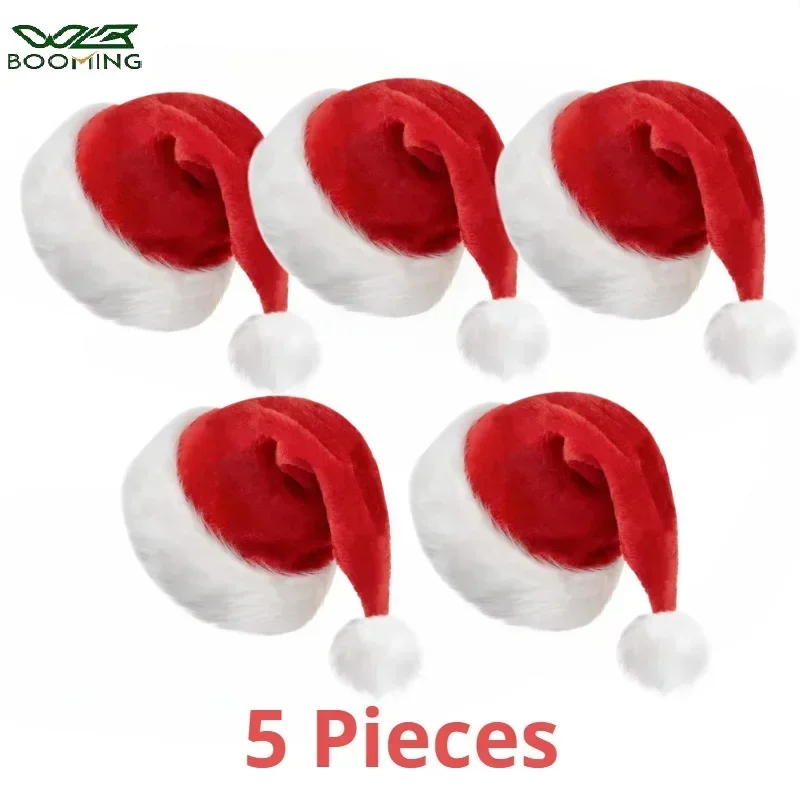 5/1PCS Christmas Hat Plush Adu – Santa Hat Plush recenzja i cena