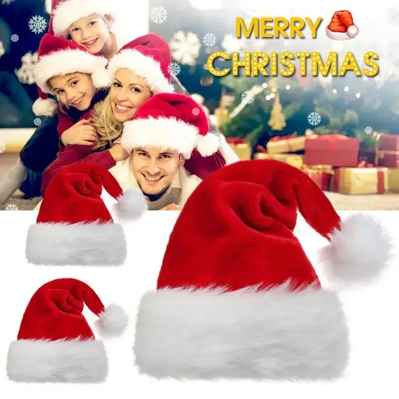 5/1PCS Christmas Hat Plush Adu – Santa Hat Plush recenzja i cena