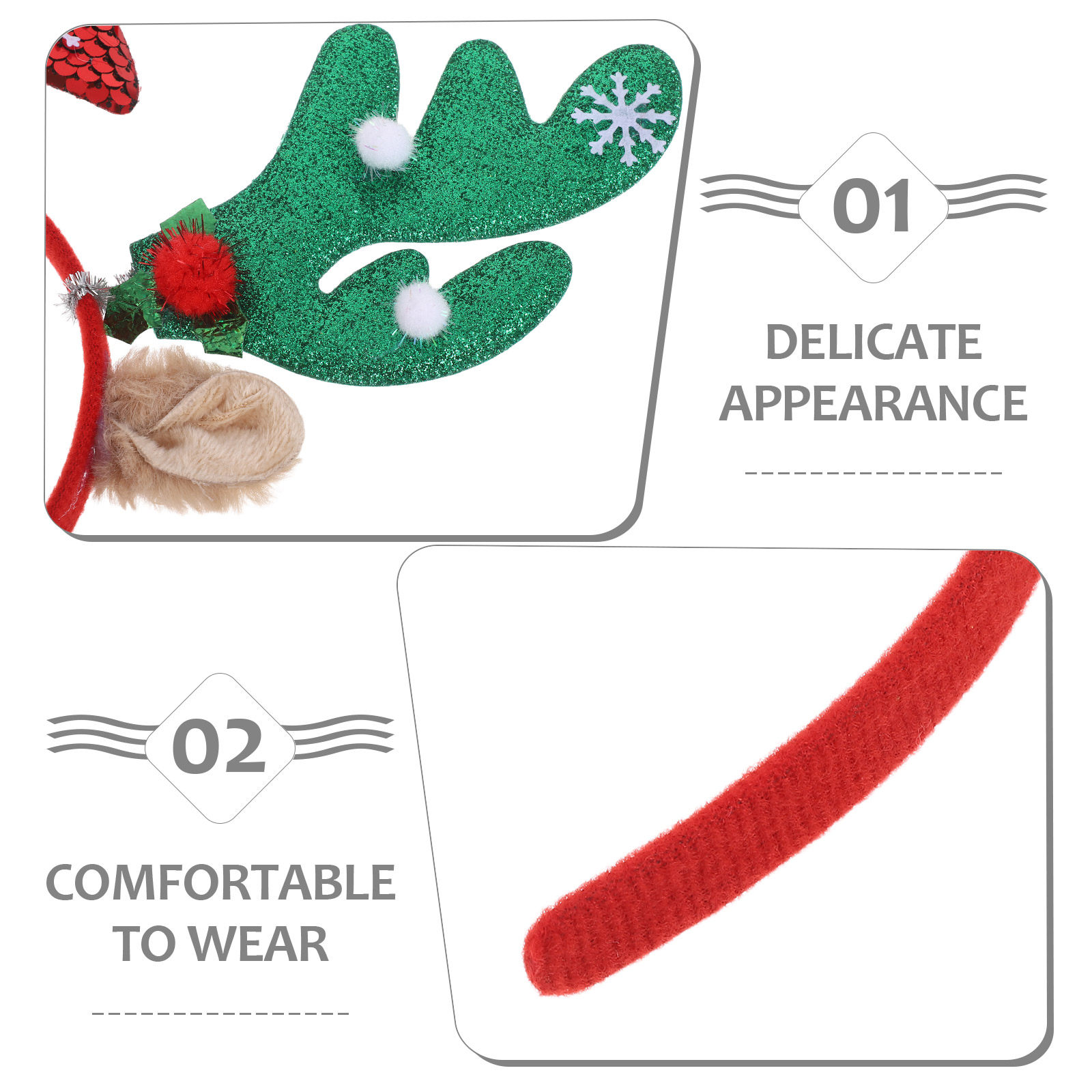 2Pcs Christmas Reindeer Antler – Reindeer Antlers Headband recenzja i cena