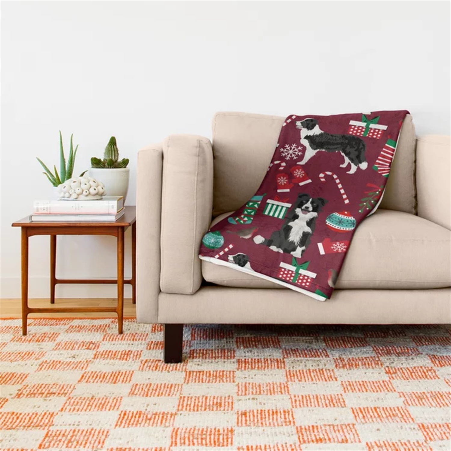 Border Collie Christmas Stocki – Christmas Throw Blanket recenzja i cena
