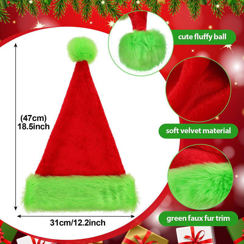 1pc, Santa Claus hat Christmas – Santa Hat Plush recenzja i cena