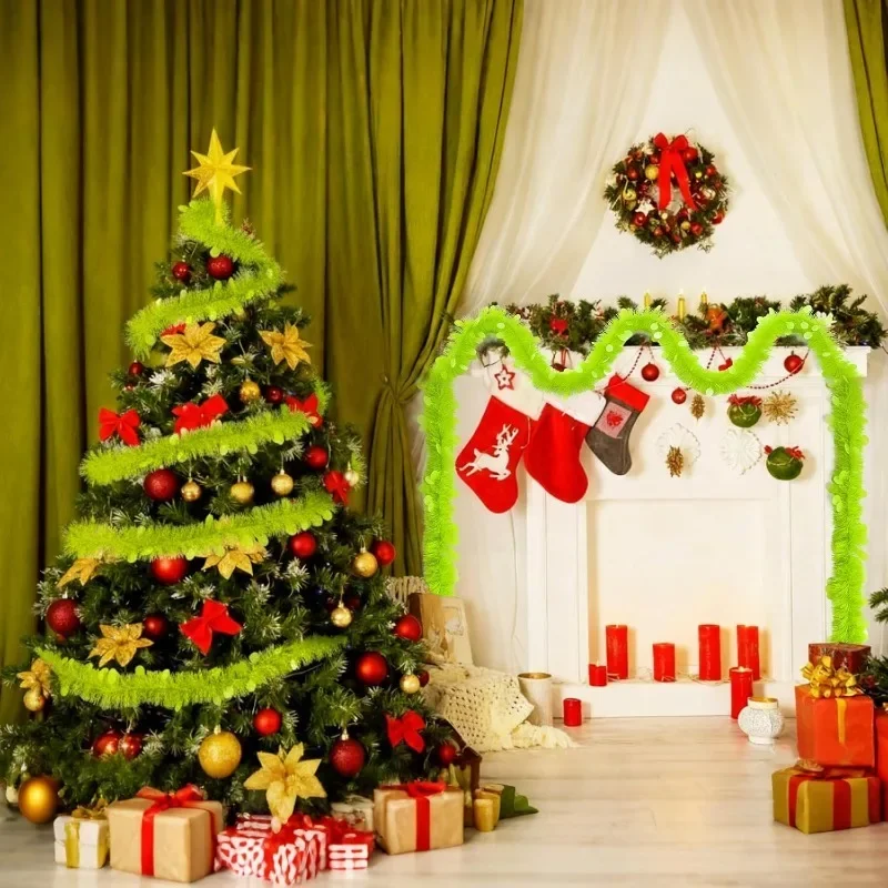 2M Length Christmas Tinsel Gar – Tinsel Garland Decoration recenzja i cena