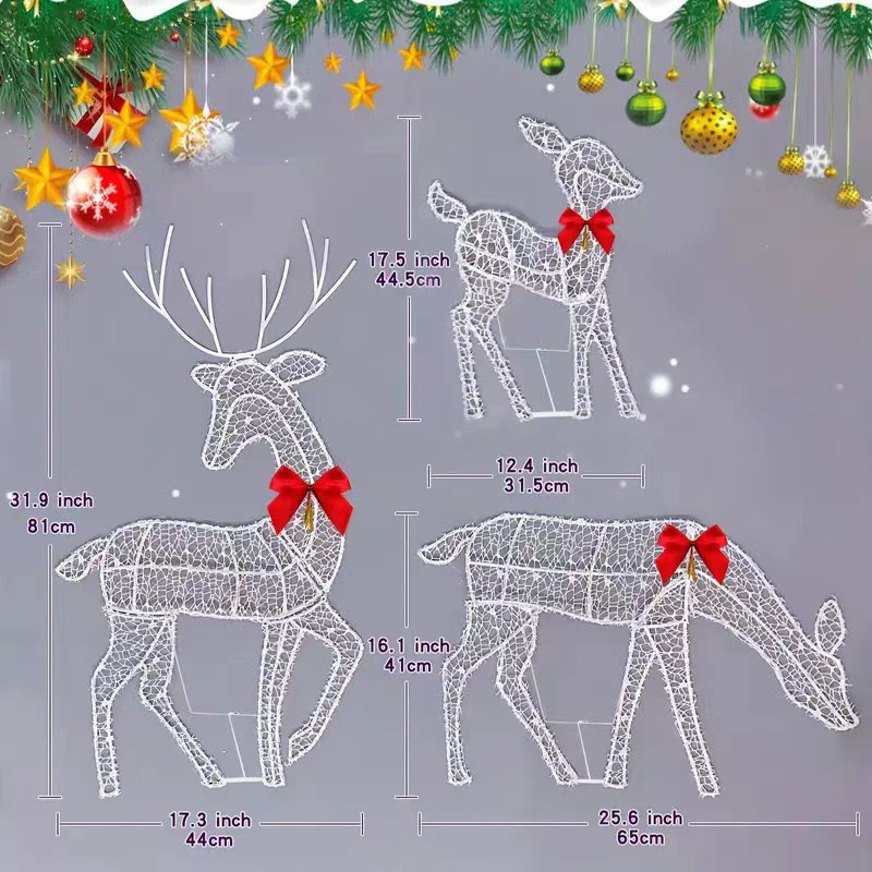 2D Lighted Reindeer Christmas  – Christmas Lights Outdoor recenzja i cena