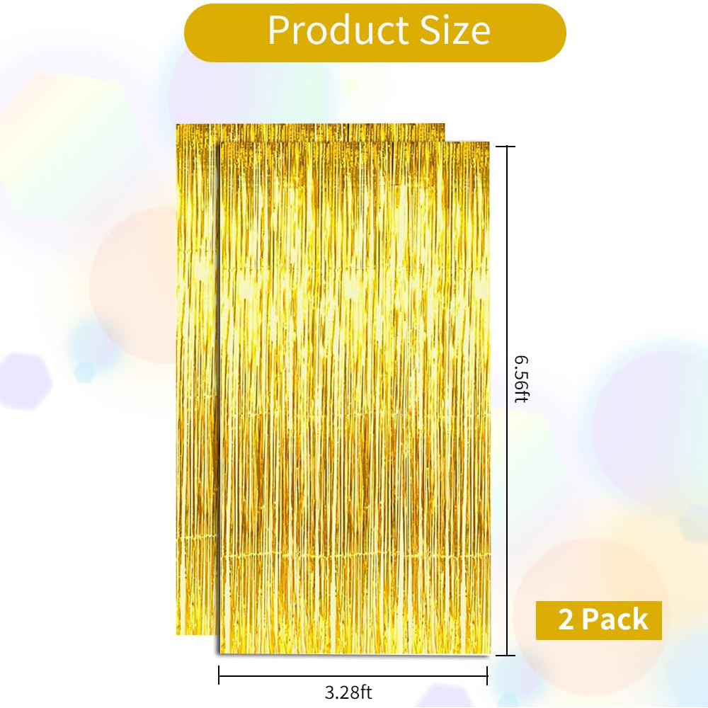 2Pack Gold Metallic Foil Tinse – Tinsel Garland Decoration recenzja i cena
