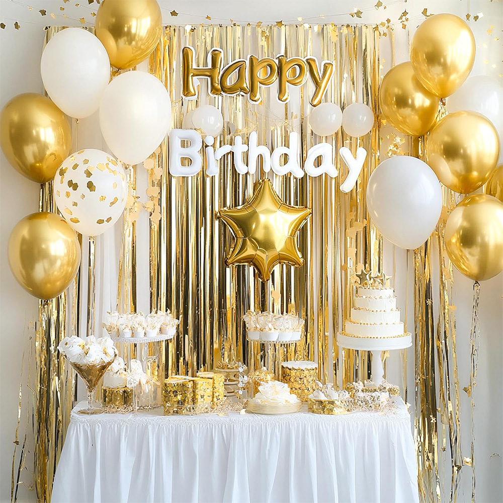 2Pack Gold Metallic Foil Tinse – Tinsel Garland Decoration recenzja i cena