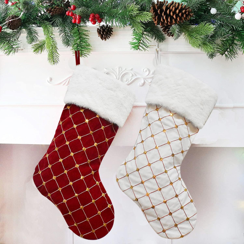 Christmas Stocking Soft Faux F – Christmas Stocking Hanging recenzja i cena