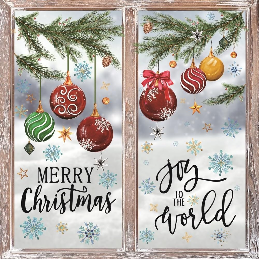 221 PCS Christmas Window Cling – Snowflake Window Decal recenzja i cena