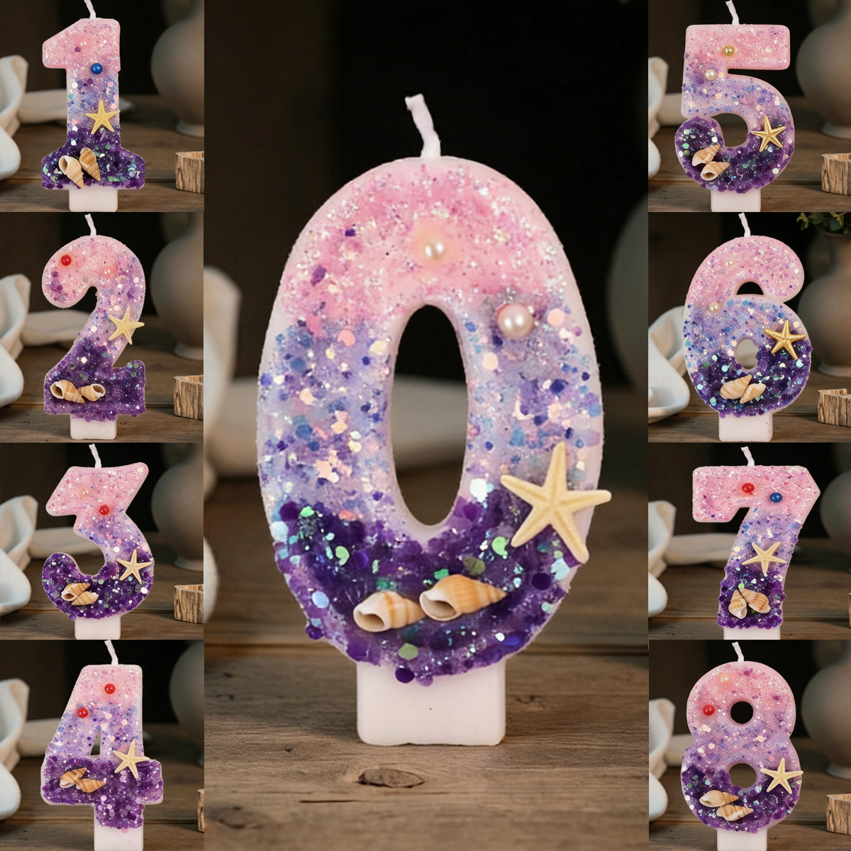 Three Color Gradient Mermaid 0 – Holiday Candle Set recenzja i cena