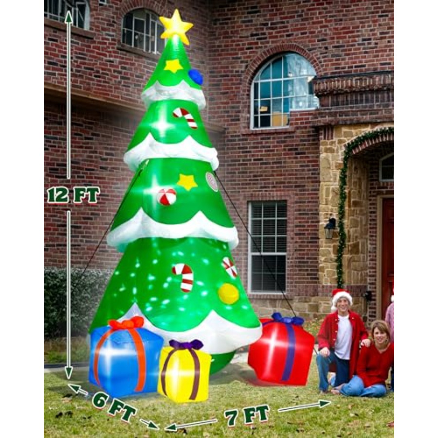 12FT Christmas Tree Inflatable – Christmas Lights Outdoor recenzja i cena