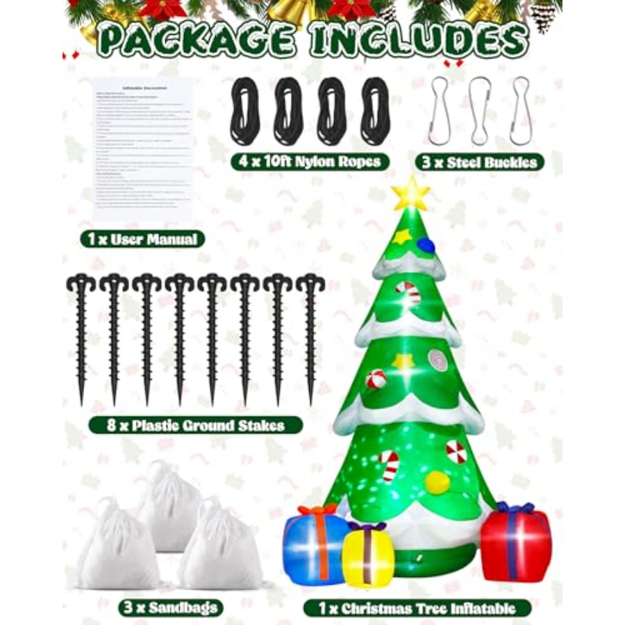 12FT Christmas Tree Inflatable – Christmas Lights Outdoor recenzja i cena