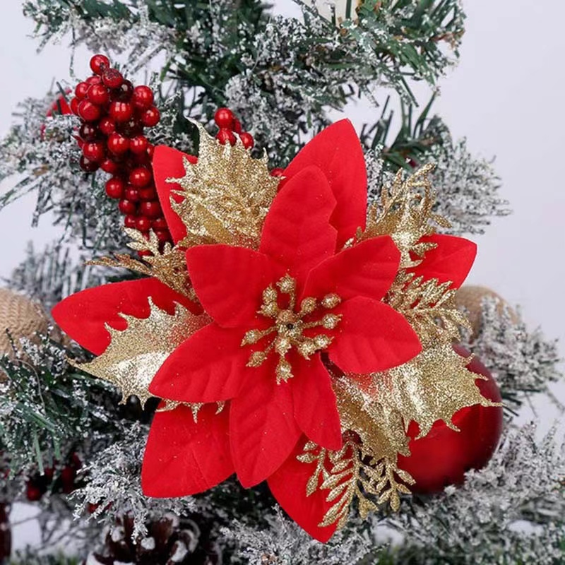 5PCS Christmas Flowers Christm – Christmas Tree Artificial recenzja i cena