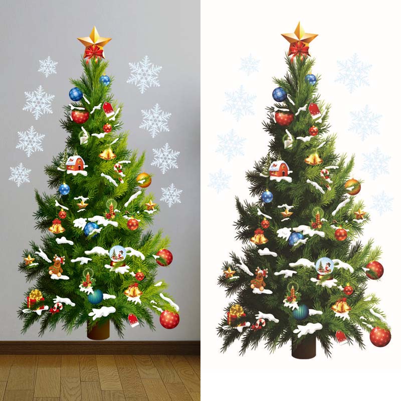 Christmas Tree Wall Stickers G – Snowflake Window Decal recenzja i cena