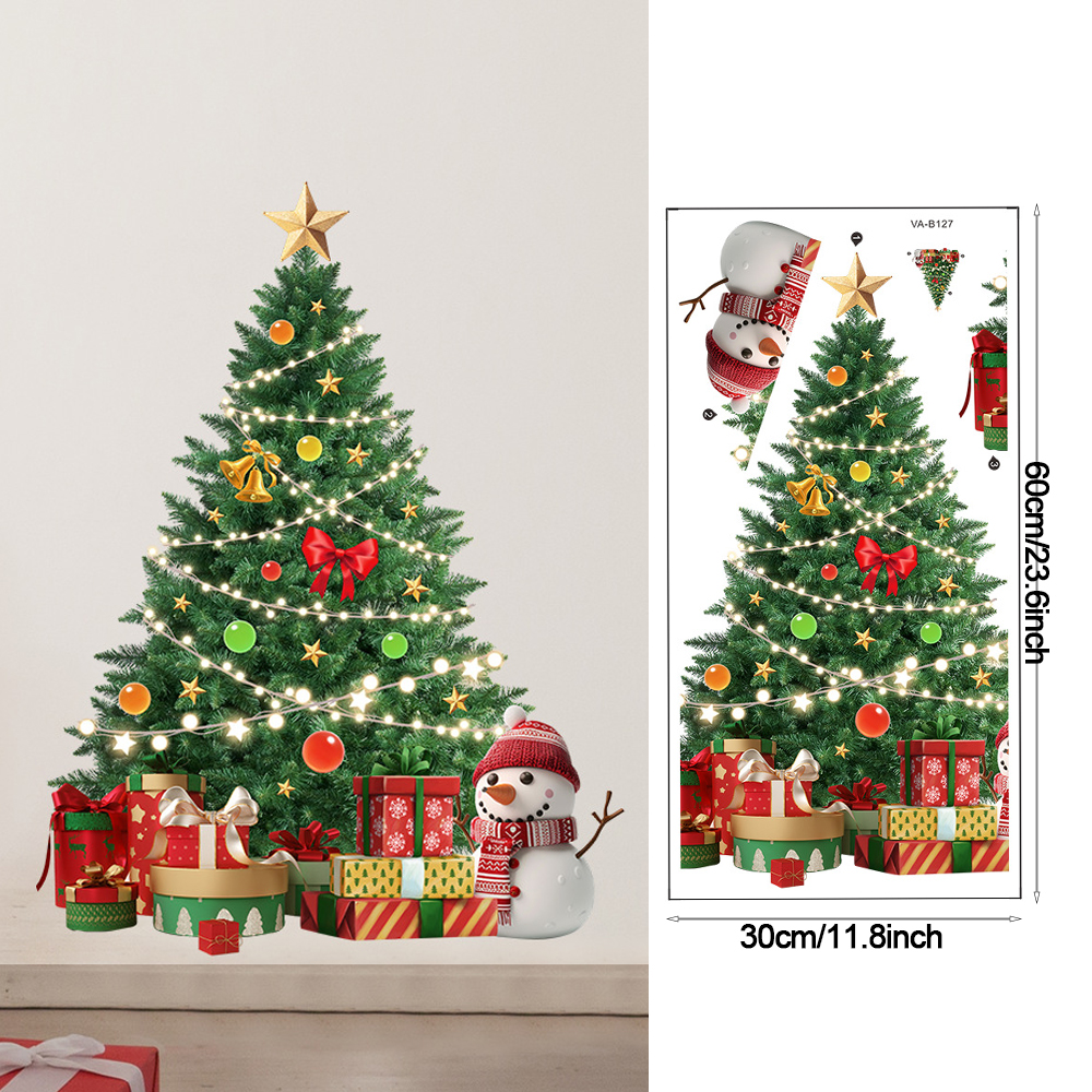Christmas Tree Wall Stickers G – Snowflake Window Decal recenzja i cena