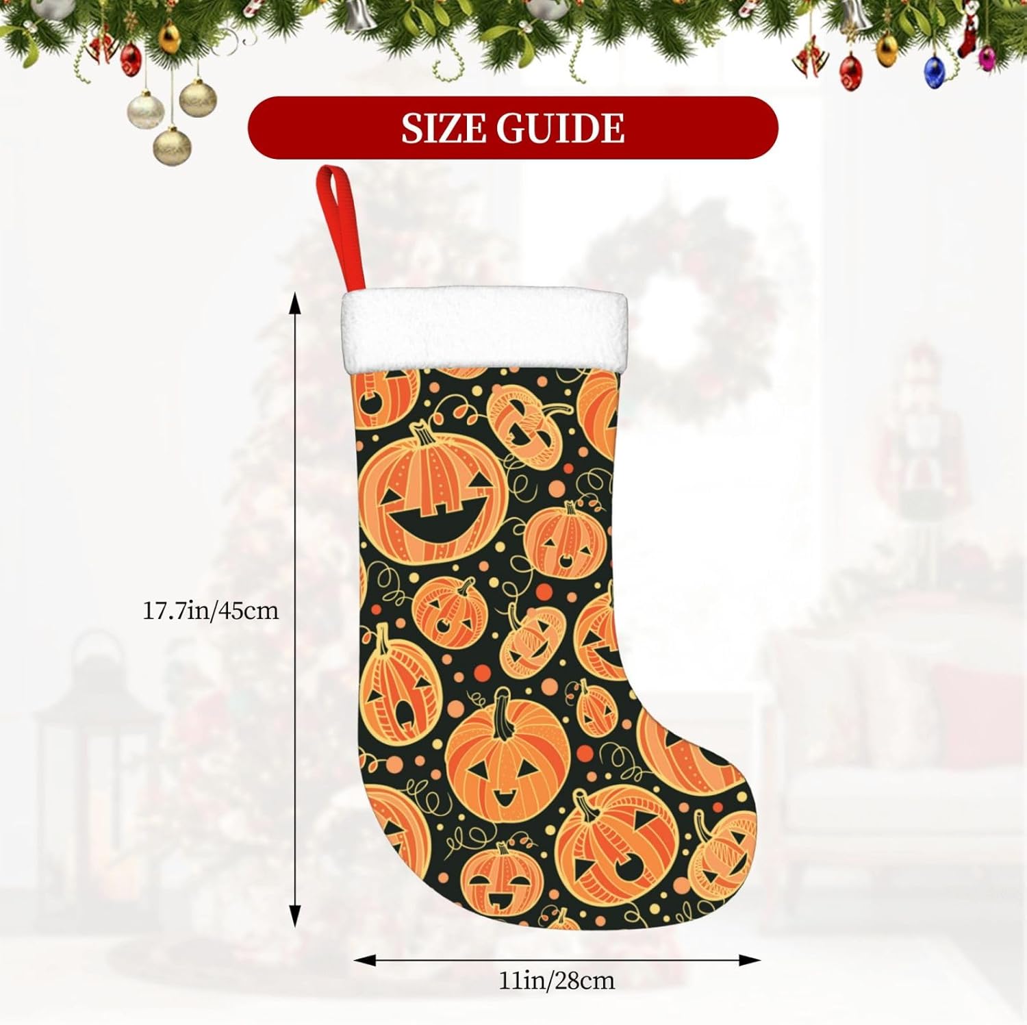 Halloween Pumpkin Christmas St – Christmas Stocking Hanging recenzja i cena
