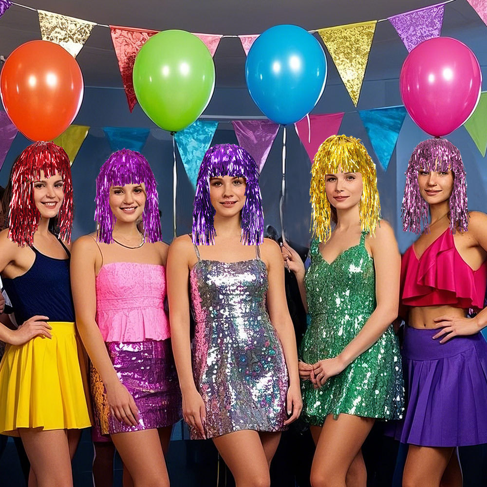 Cosplay Disco Wig Foil Tinsel  – Tinsel Garland Decoration recenzja i cena