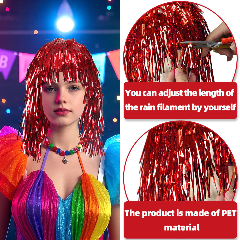 Cosplay Disco Wig Foil Tinsel  – Tinsel Garland Decoration recenzja i cena