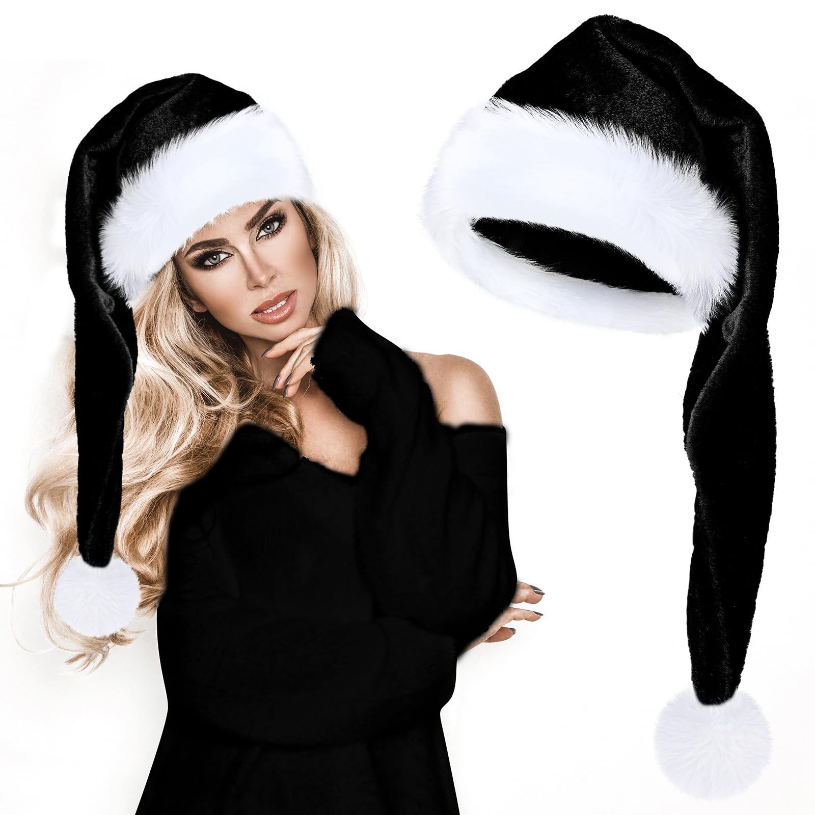 Long Plush Christmas Hat Red T – Santa Hat Plush recenzja i cena