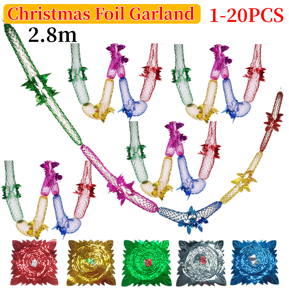 Christmas Foil Garland Ceiling – Tinsel Garland Decoration recenzja i cena