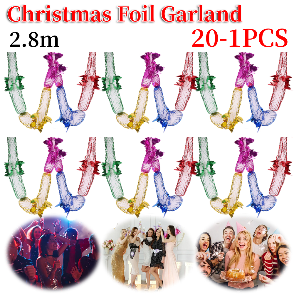 Christmas Foil Garland Ceiling – Tinsel Garland Decoration recenzja i cena