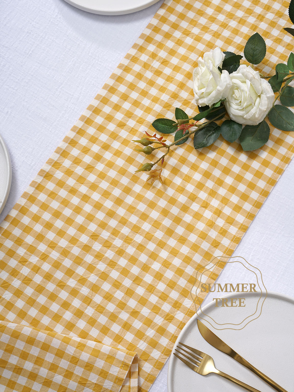Rustic Plaid Cotton Table Runn – Christmas Throw Blanket recenzja i cena