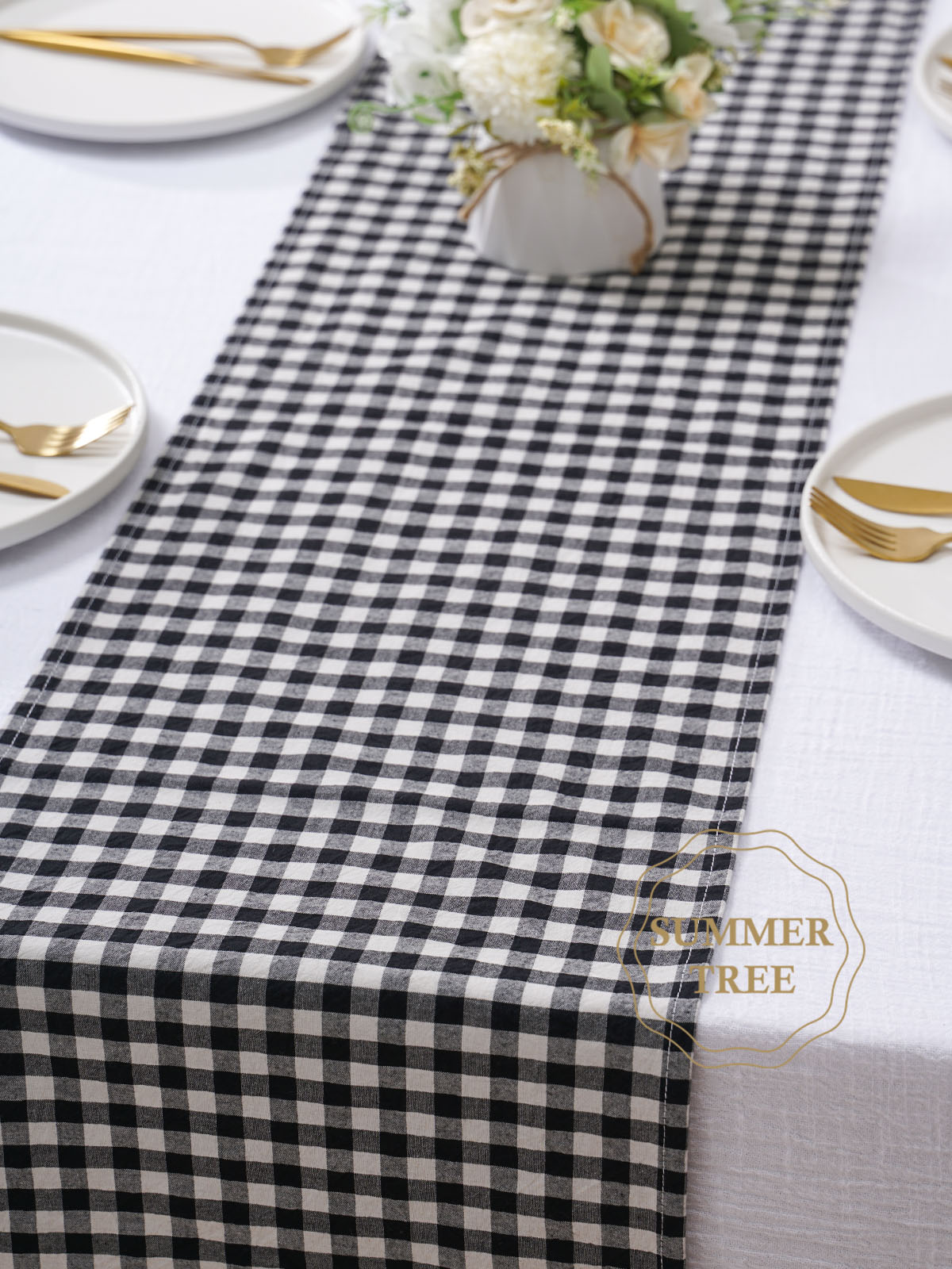 Rustic Plaid Cotton Table Runn – Christmas Throw Blanket recenzja i cena
