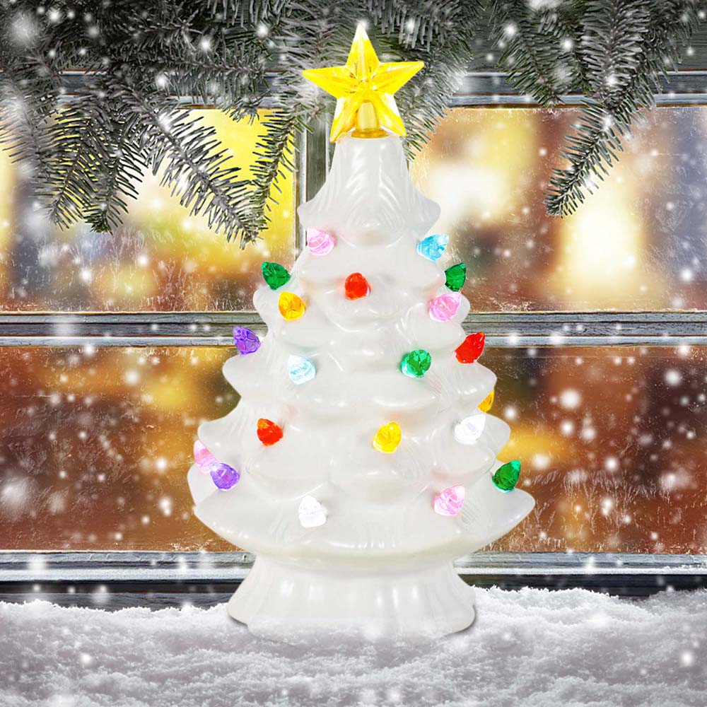 7 Inch Ceramic Christmas Villa – Star Tree Topper recenzja i cena