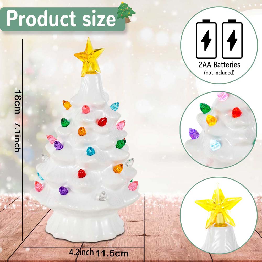 7 Inch Ceramic Christmas Villa – Star Tree Topper recenzja i cena