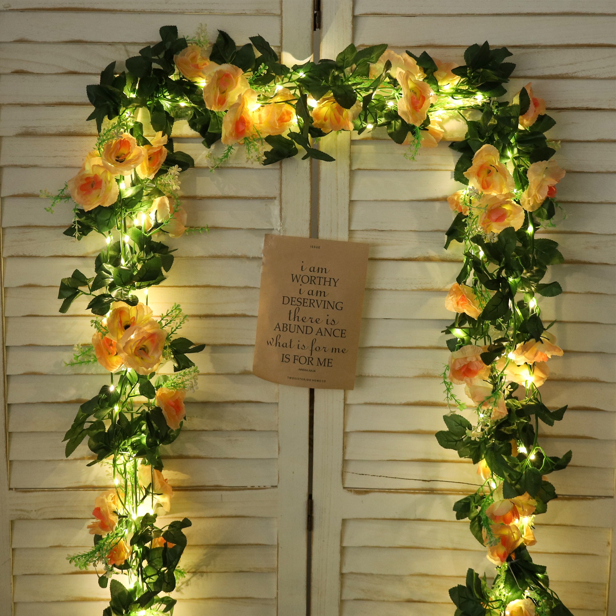 Rose LED Vine Light String Art – Christmas Wreath Fake recenzja i cena