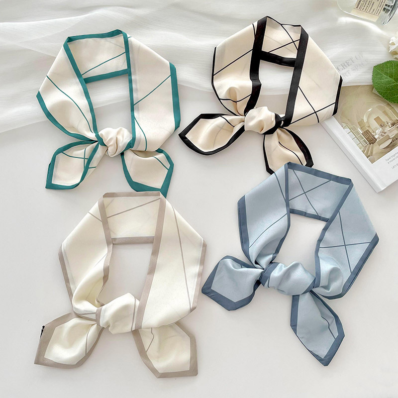 Versatile silk scarf, thin, lo – Ribbon Bow Gift recenzja i cena