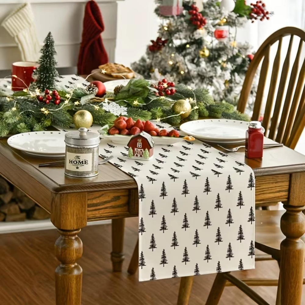 Minimalist Christmas Tree Tabl – Christmas Table Runner recenzja i cena