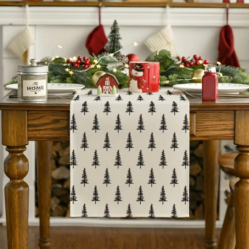 Minimalist Christmas Tree Tabl – Christmas Table Runner recenzja i cena