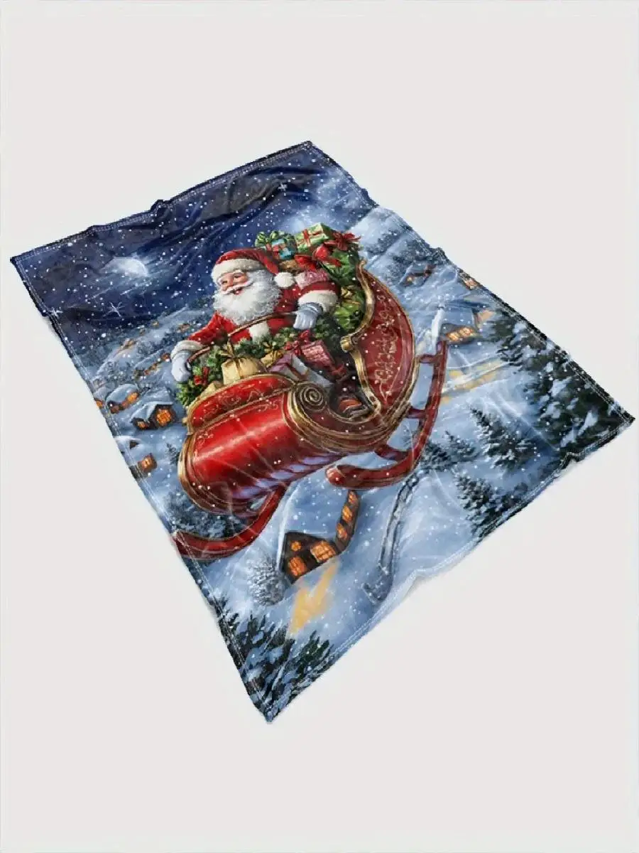 Santas Sleigh GiftFilled Winte – Christmas Throw Blanket recenzja i cena