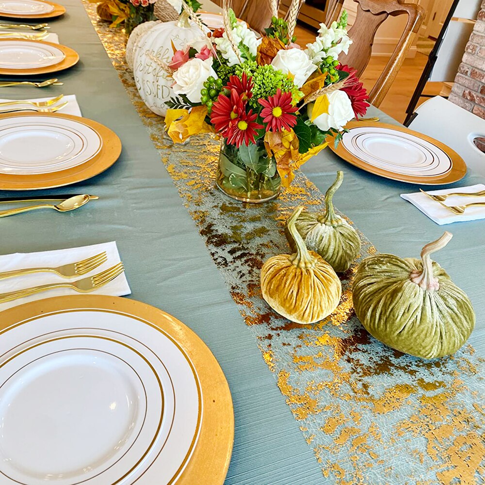 Sparkle Metallic Gold Thin Tab – Christmas Table Runner recenzja i cena