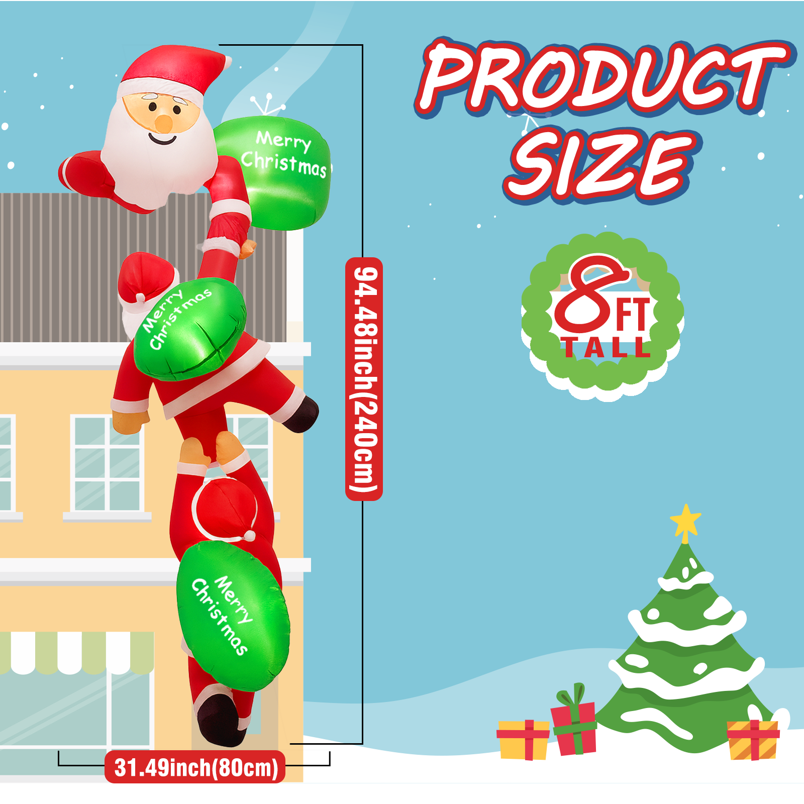 8FT Christmas Inflatable Outdo – Christmas Lights Outdoor recenzja i cena