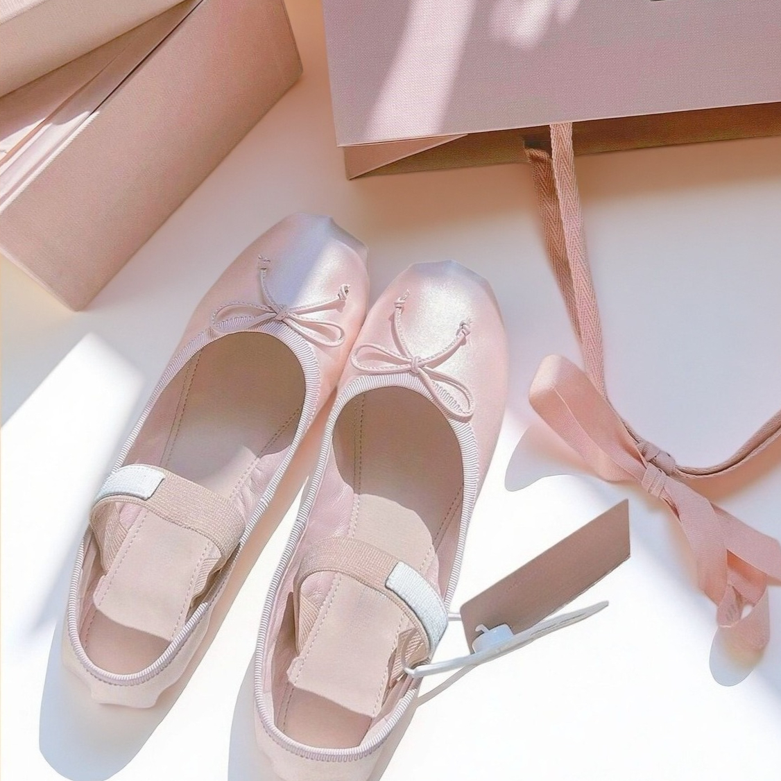 Luxury Ballet Flats, Women's P – Ribbon Bow Gift recenzja i cena