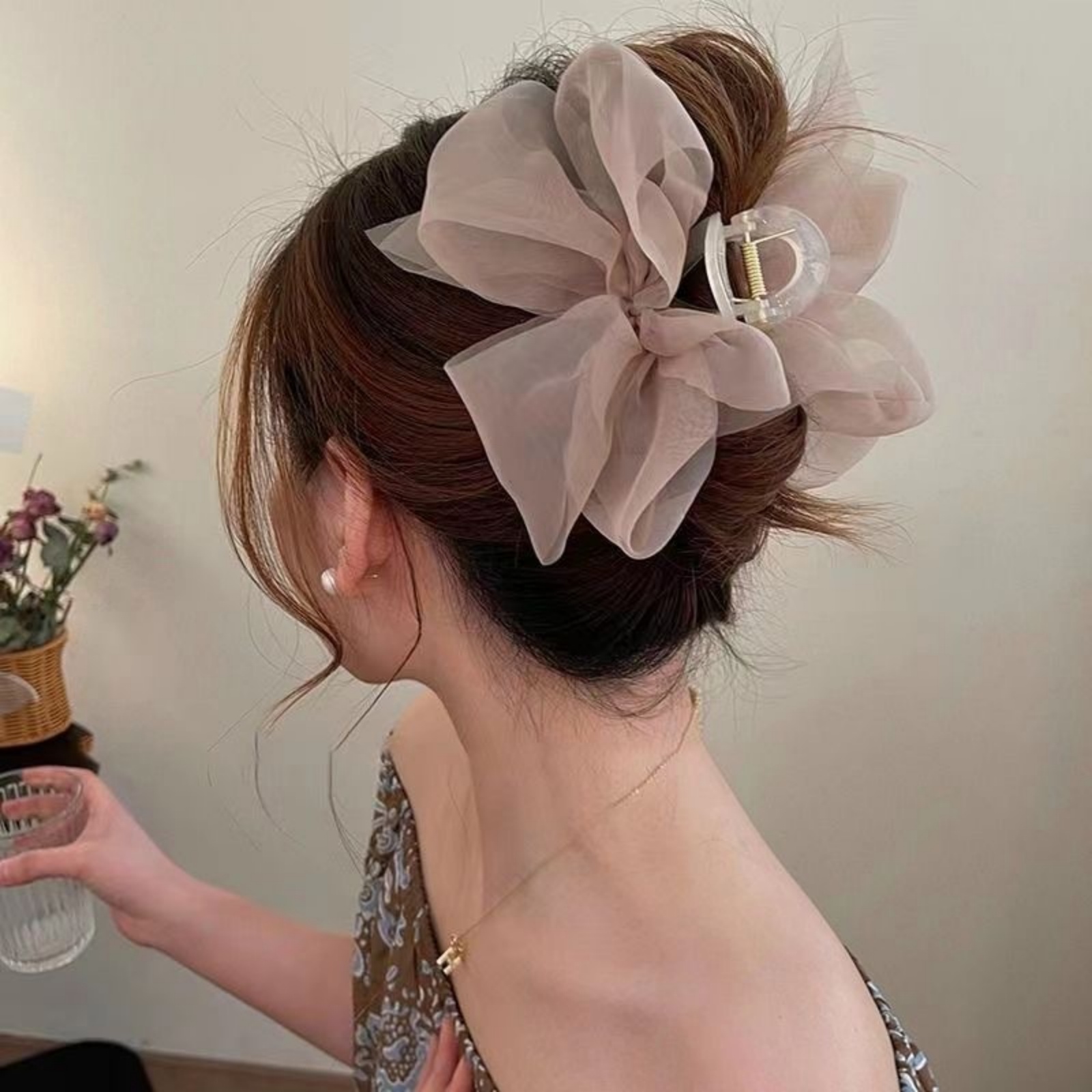 1PCFashion Mesh Tulle Large Bo – Ribbon Bow Gift recenzja i cena