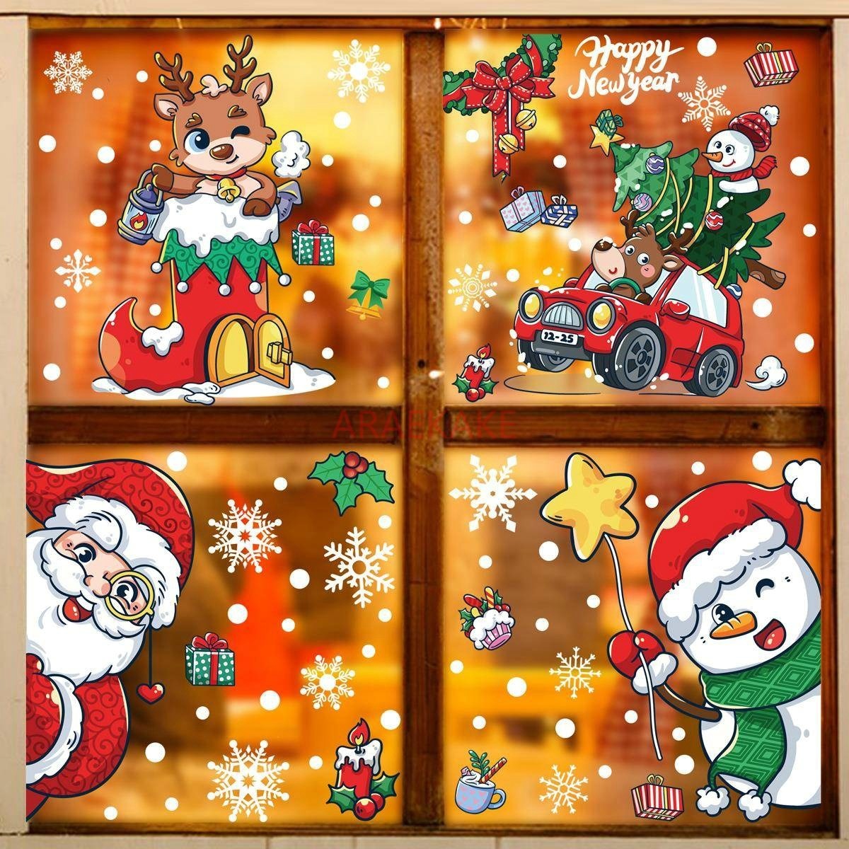 1set Snowman Static Window Sti – Snowflake Window Decal recenzja i cena