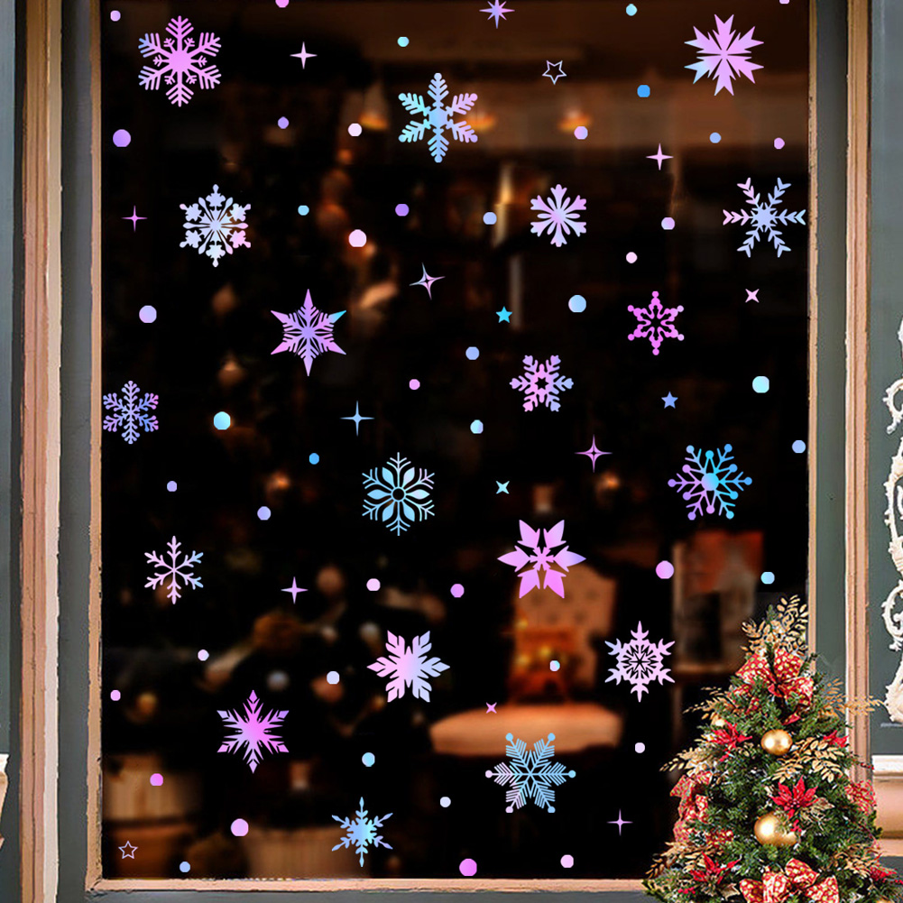 Colorful Luminous Snowflakes W – Snowflake Window Decal recenzja i cena