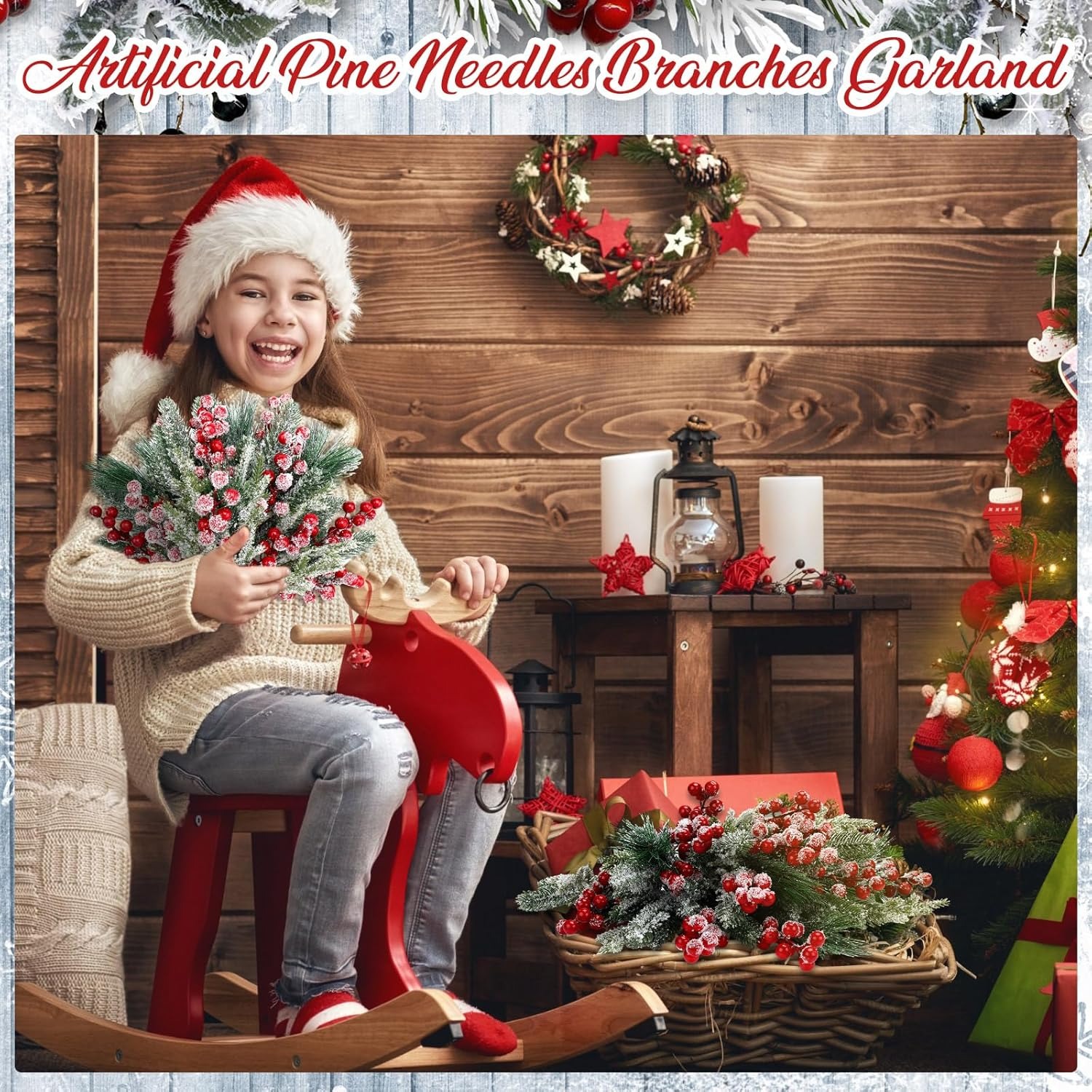 Artificial Snow White Pine Bra – Christmas Wreath Fake recenzja i cena