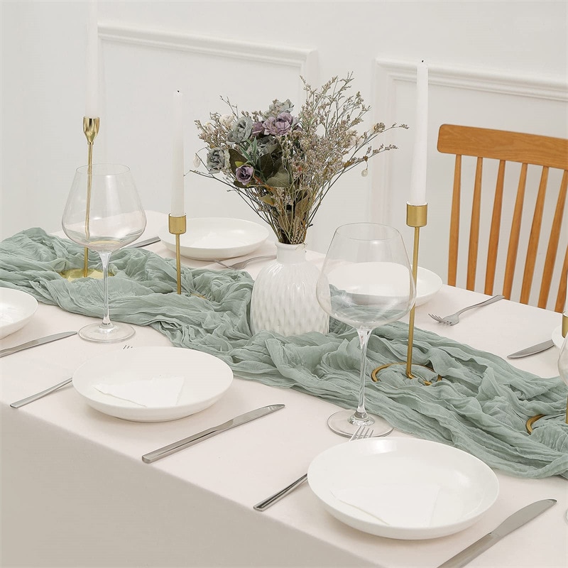 Semi-Sheer Gauze Wedding Party – Christmas Table Runner recenzja i cena