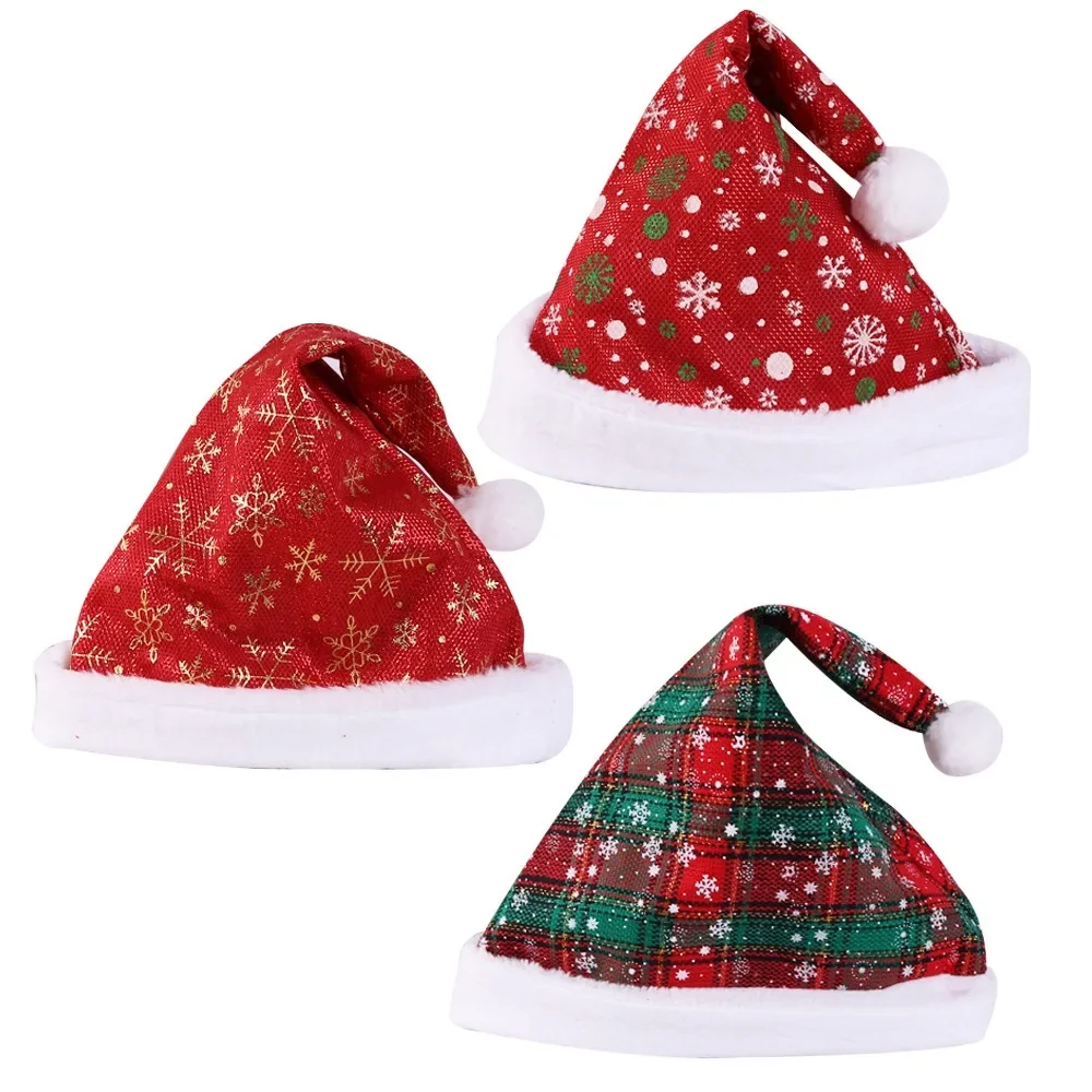 Thick Christmas Hat Red Checke – Santa Hat Plush recenzja i cena