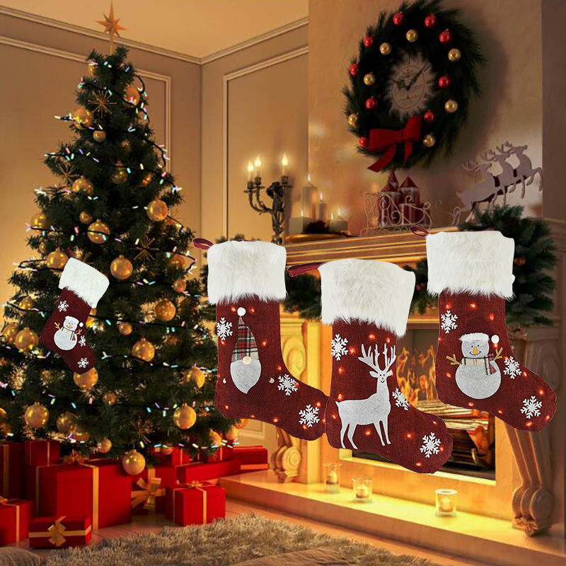 Christmas Socks With Led Light – Christmas Stocking Hanging recenzja i cena