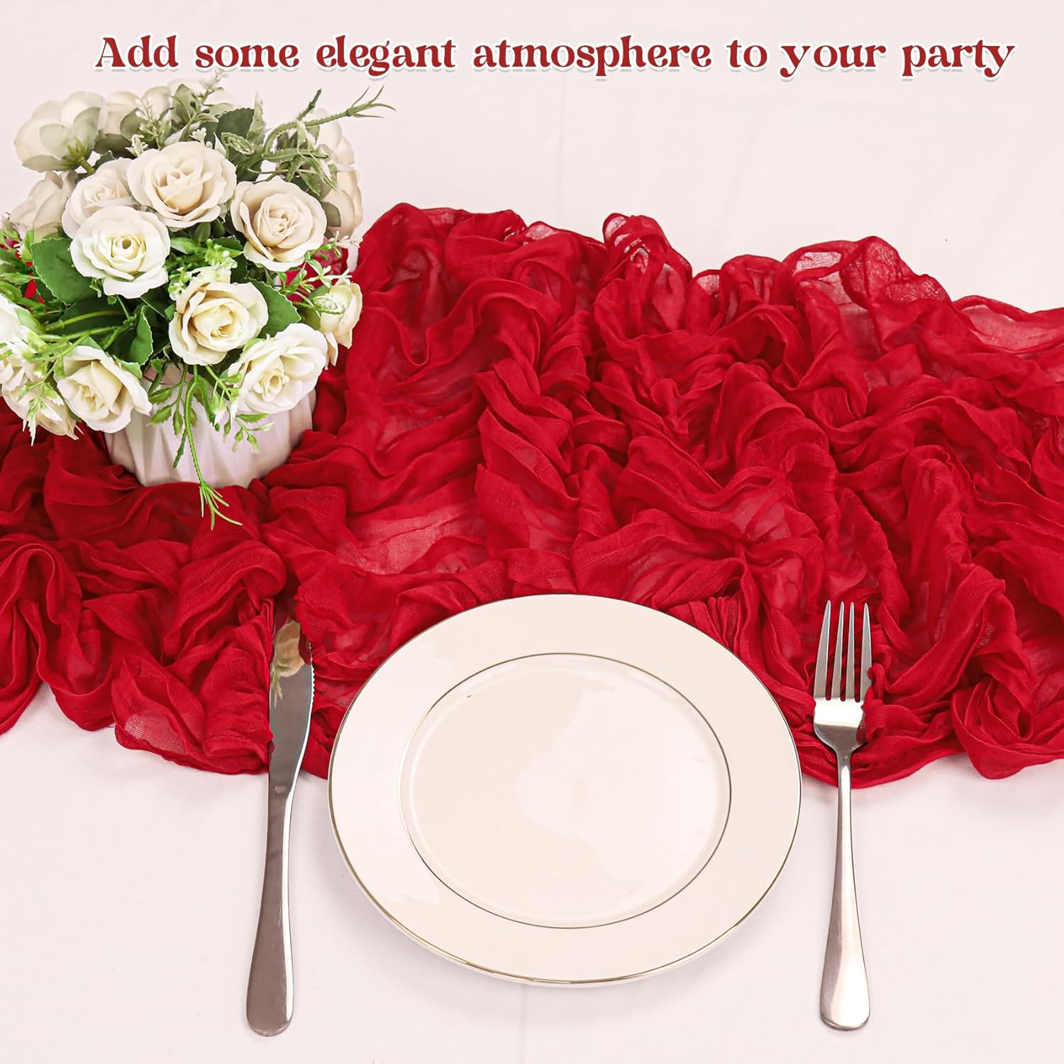 1.8/3/4M Long Red Table Runner – Christmas Table Runner recenzja i cena
