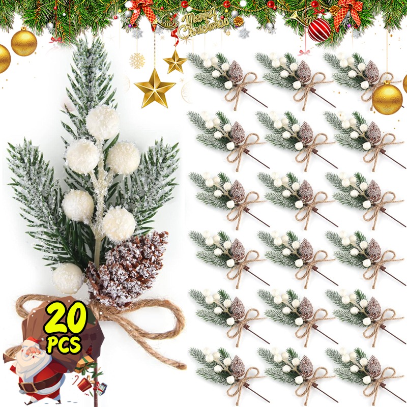 Christmas Artificial White Ber – Christmas Wreath Fake recenzja i cena